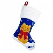 Luxury Snowy Cat Christmas Stocking for Cats